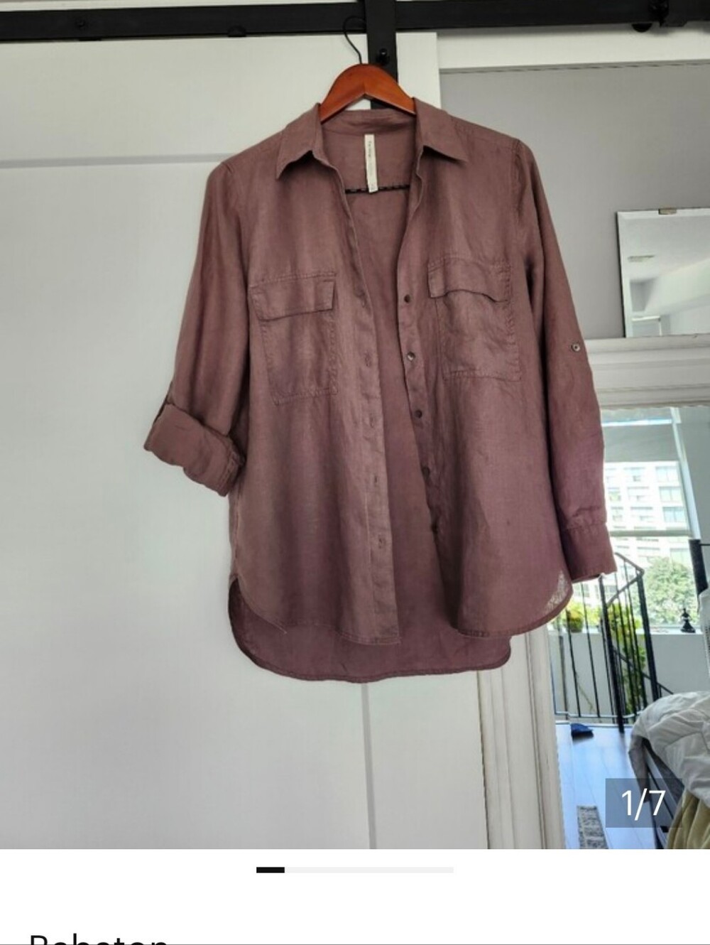 Babaton 100% Linen Button Down Shirt
